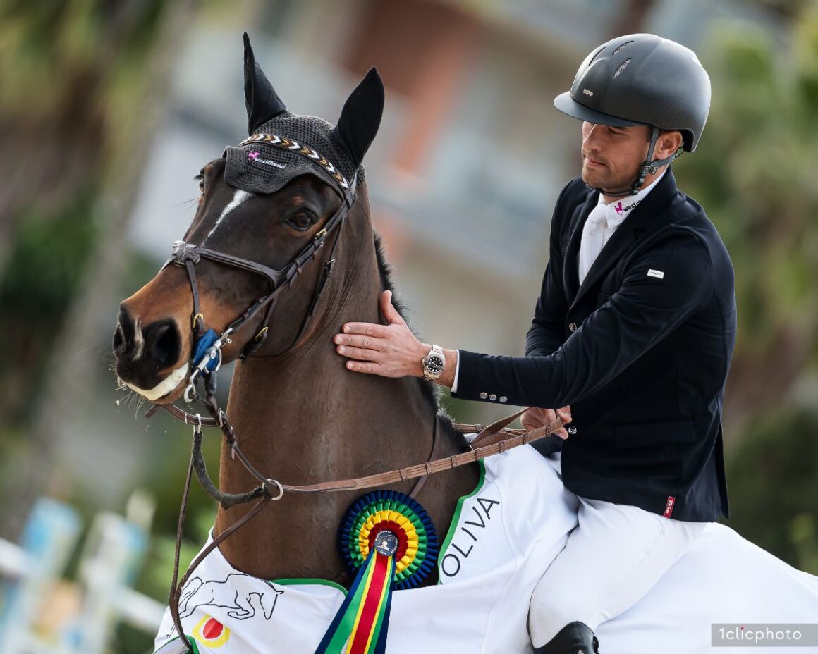 Victor Bettendorf and Encore Toi du Linon best in the CSI3 1.50m Oliva Nova Beach & Golf Resort Grand Prix at Spring MET I 2026 Victor Bettendorf and Encore Toi du Linon best in the CSI3* 1.50m Oliva Nova Beach & Golf Resort Grand Prix at Spring MET I 2026